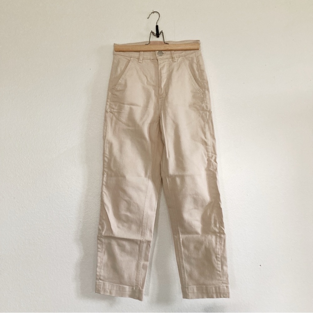 Everlane cream cropped pants